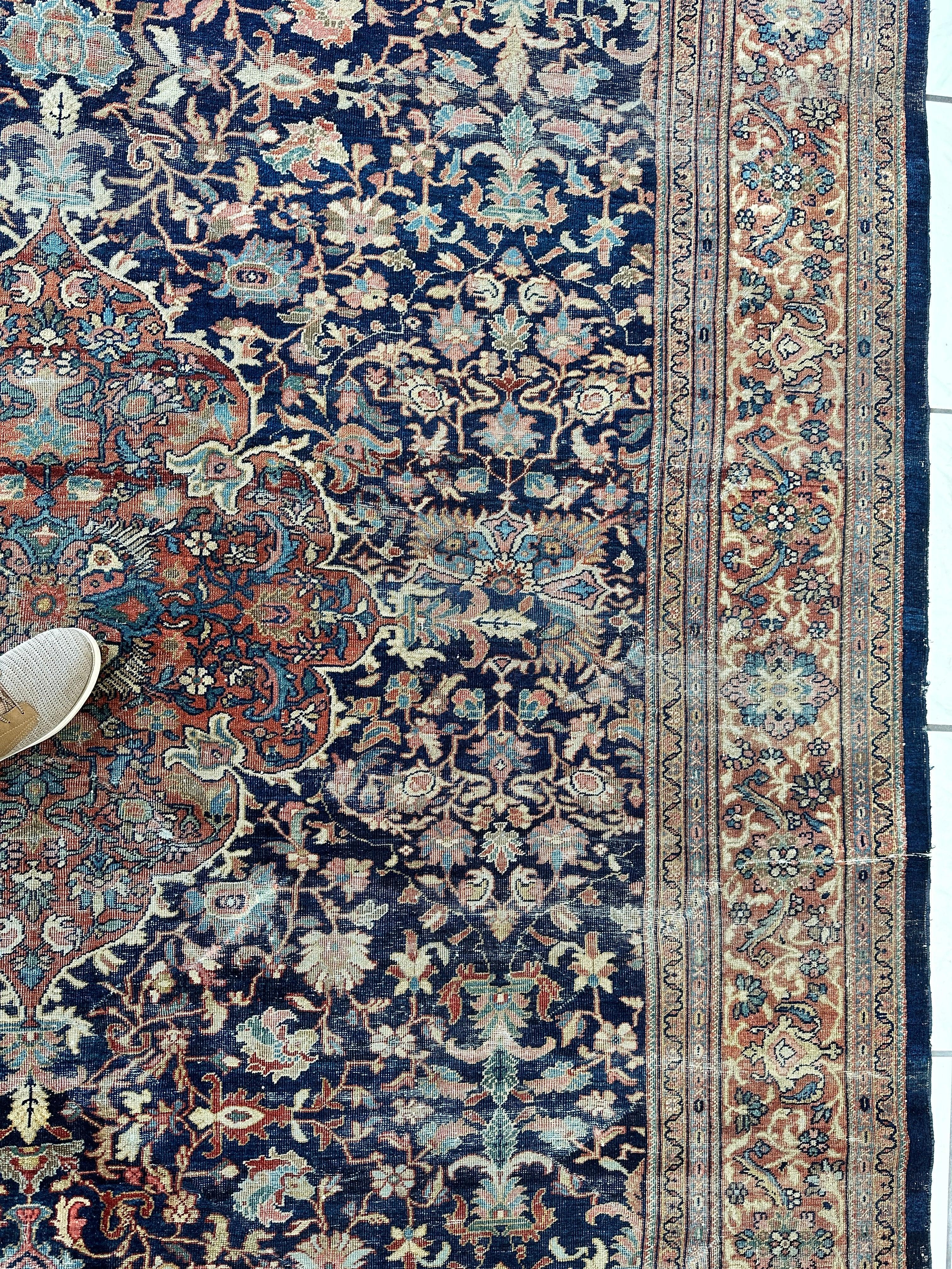 Antique Persian Mahal Rug — Circa 1900 | 8'3" x 12'