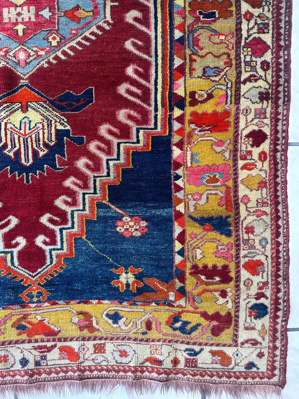 Antique Turkish Milas Rug — Pre-1900 | 4'3" x 5'11"