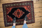 Vintage Persian Malayer Rug Mat — 1940s | 2'3" × 2'11"