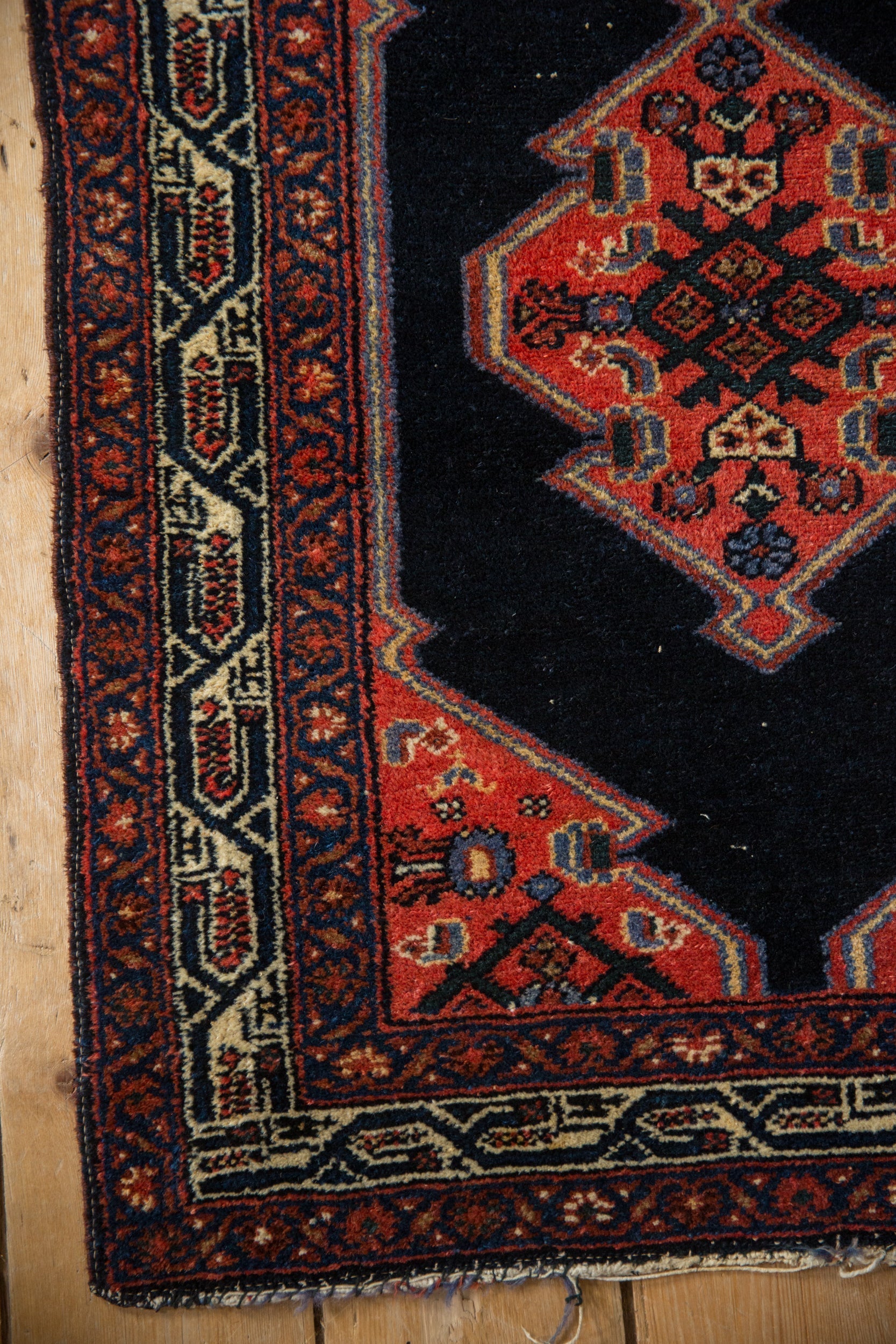 Vintage Persian Malayer Rug Mat — 1940s | 2'3" × 2'11"