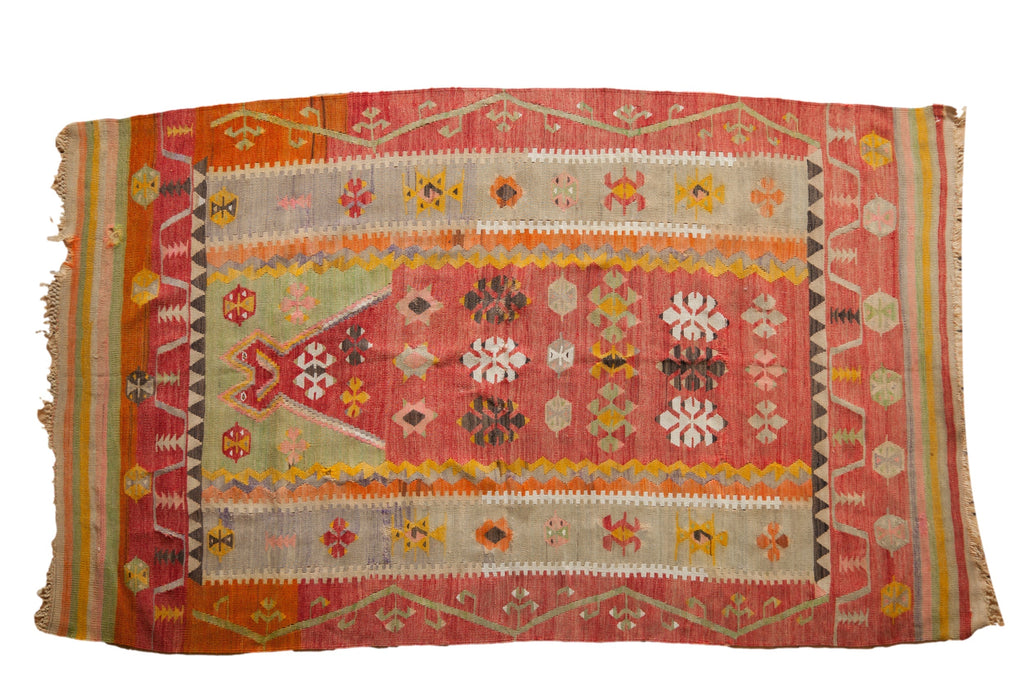 Vintage Turkish Prayer Kilim — 1930s | 4' x 6'10"