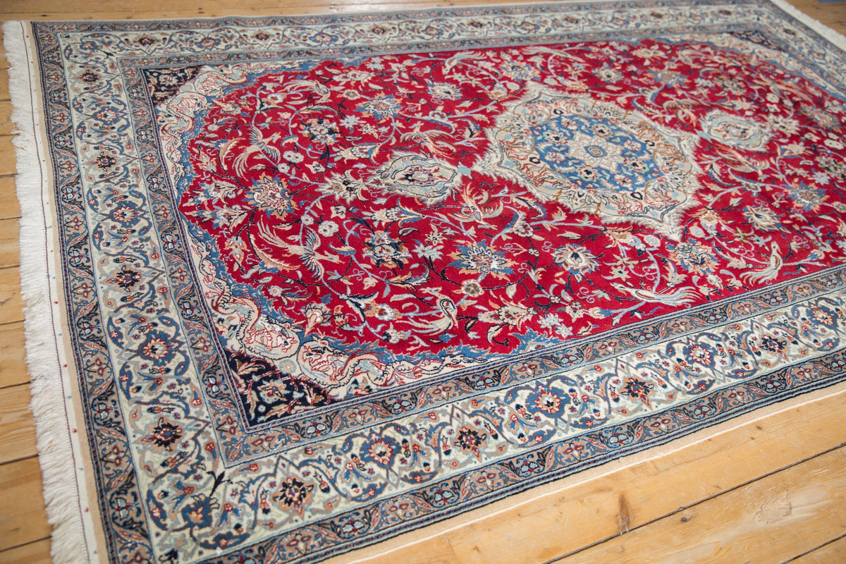 Vintage Persian Nain Rug — 1970s | 5'5" x 9'1"