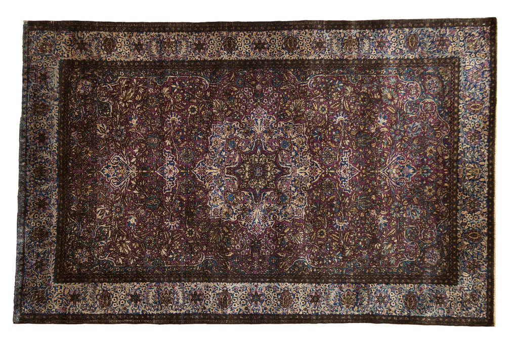 Antique Persian Kashan Silk Area Rug — 1900–1915 | 4'3" × 6'8"