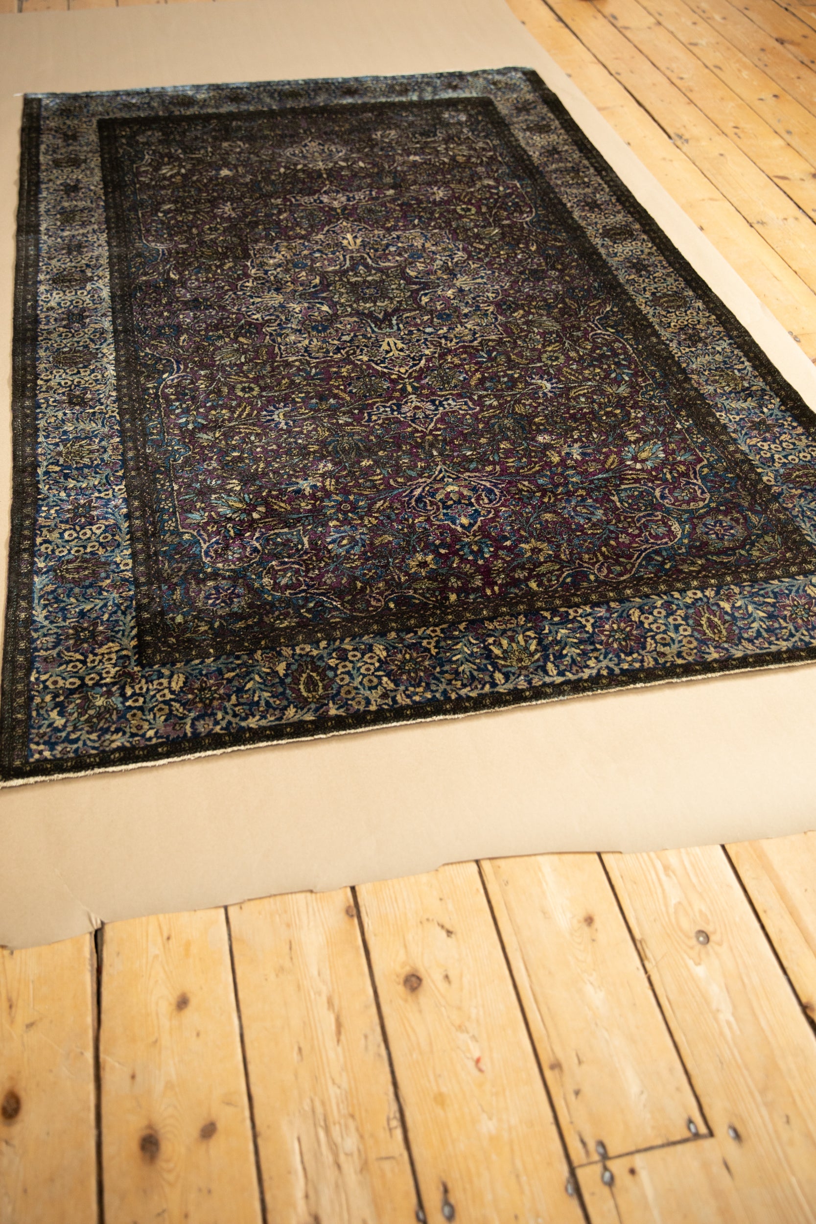 Antique Persian Kashan Silk Area Rug — 1900–1915 | 4'3" × 6'8"