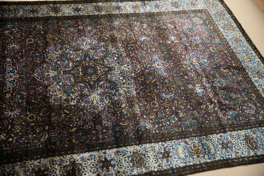 Antique Persian Kashan Silk Area Rug — 1900–1915 | 4'3" × 6'8"