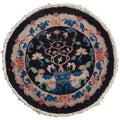 Antique Chinese Nichols Art Deco Round Rug Mat — 1930s | 2'4" × 2'5"