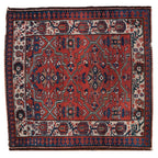 Vintage Persian Malayer Square Rug — 1940s | 2'8" × 2'10"