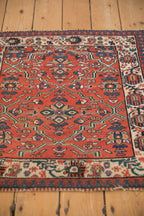 Vintage Persian Malayer Square Rug — 1940s | 2'8" × 2'10"