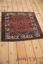 Vintage Persian Malayer Square Rug — 1940s | 2'8" × 2'10"