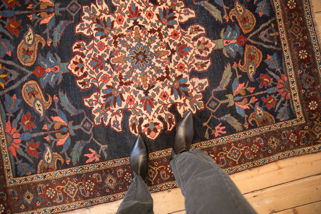 Antique Persian Kurdish Bijar Rug — 1920s | 4'6" x 6'1"