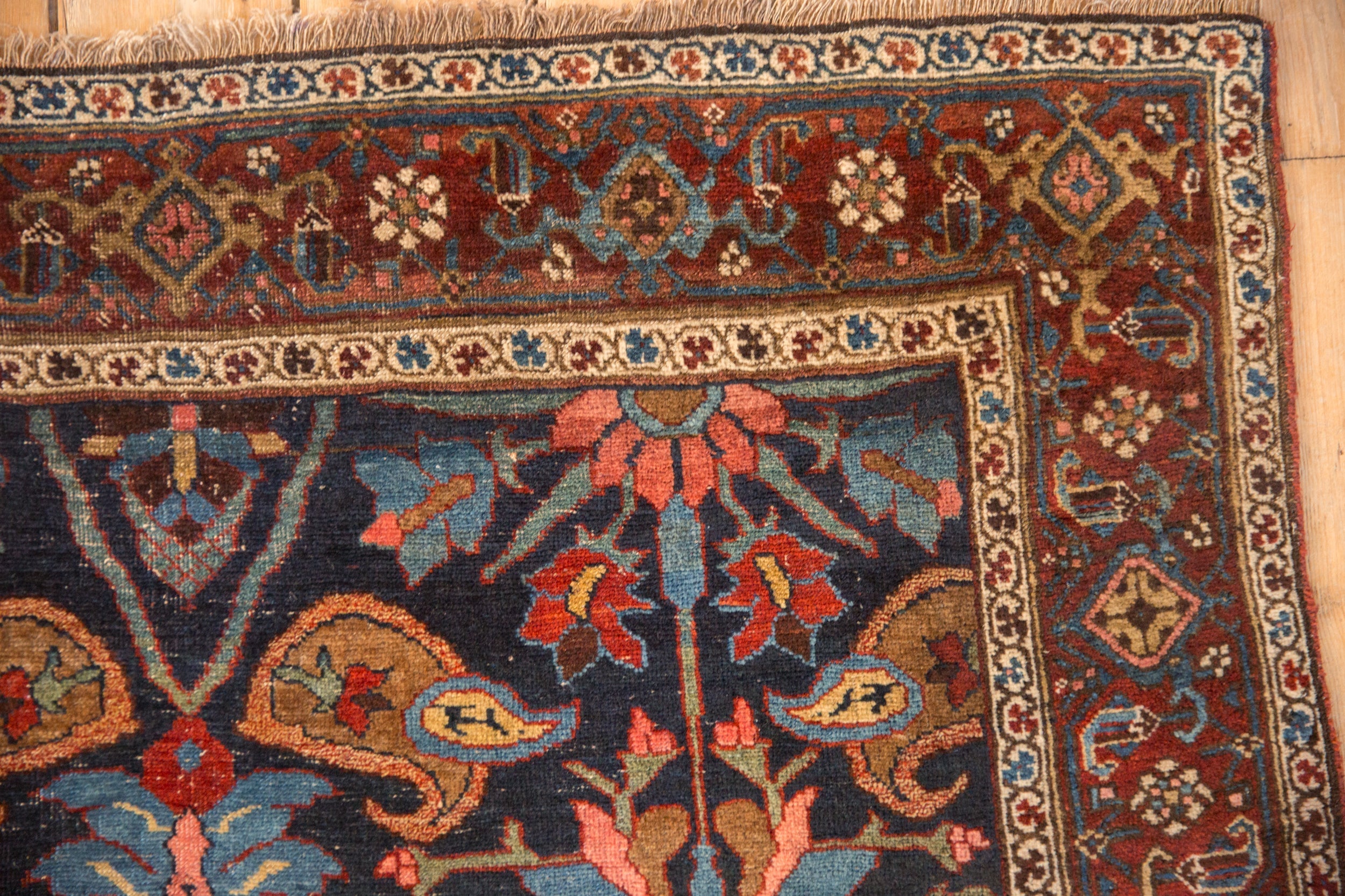 Antique Persian Kurdish Bijar Rug — 1920s | 4'6" x 6'1"
