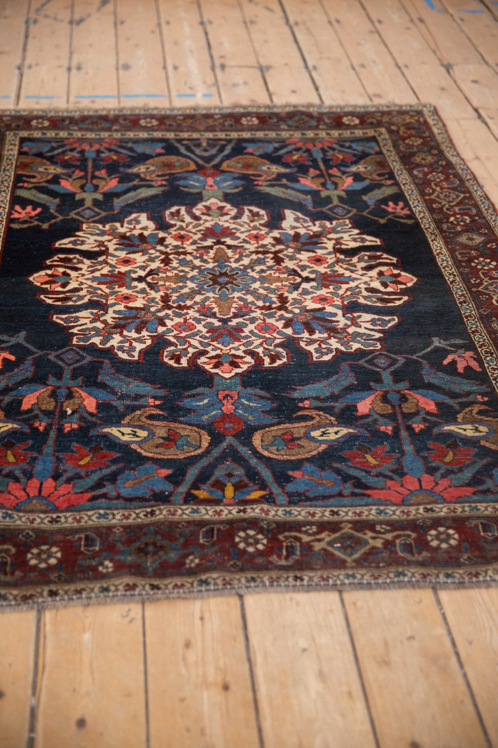 Antique Persian Kurdish Bijar Rug — 1920s | 4'6" x 6'1"