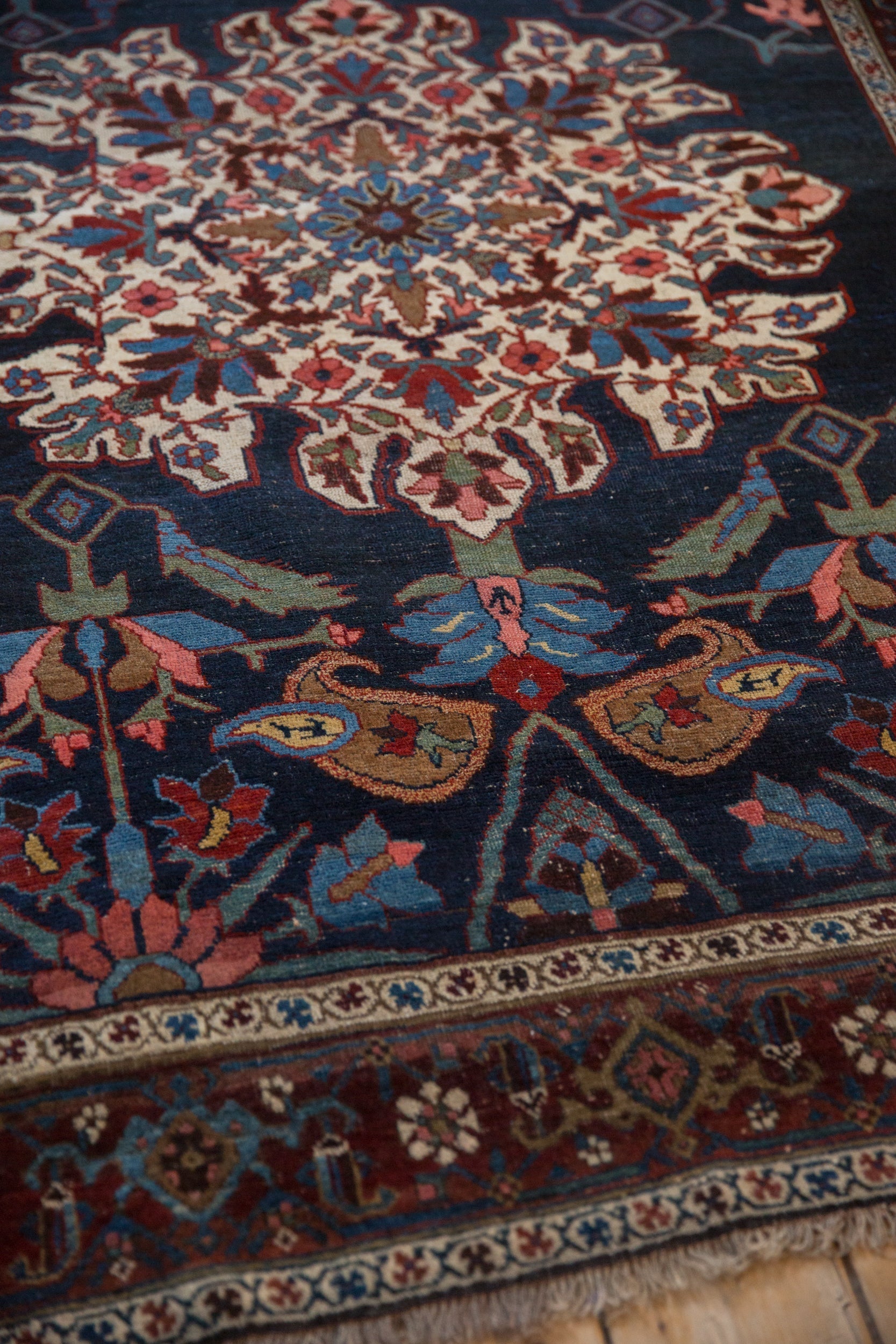 Antique Persian Kurdish Bijar Rug — 1920s | 4'6" x 6'1"