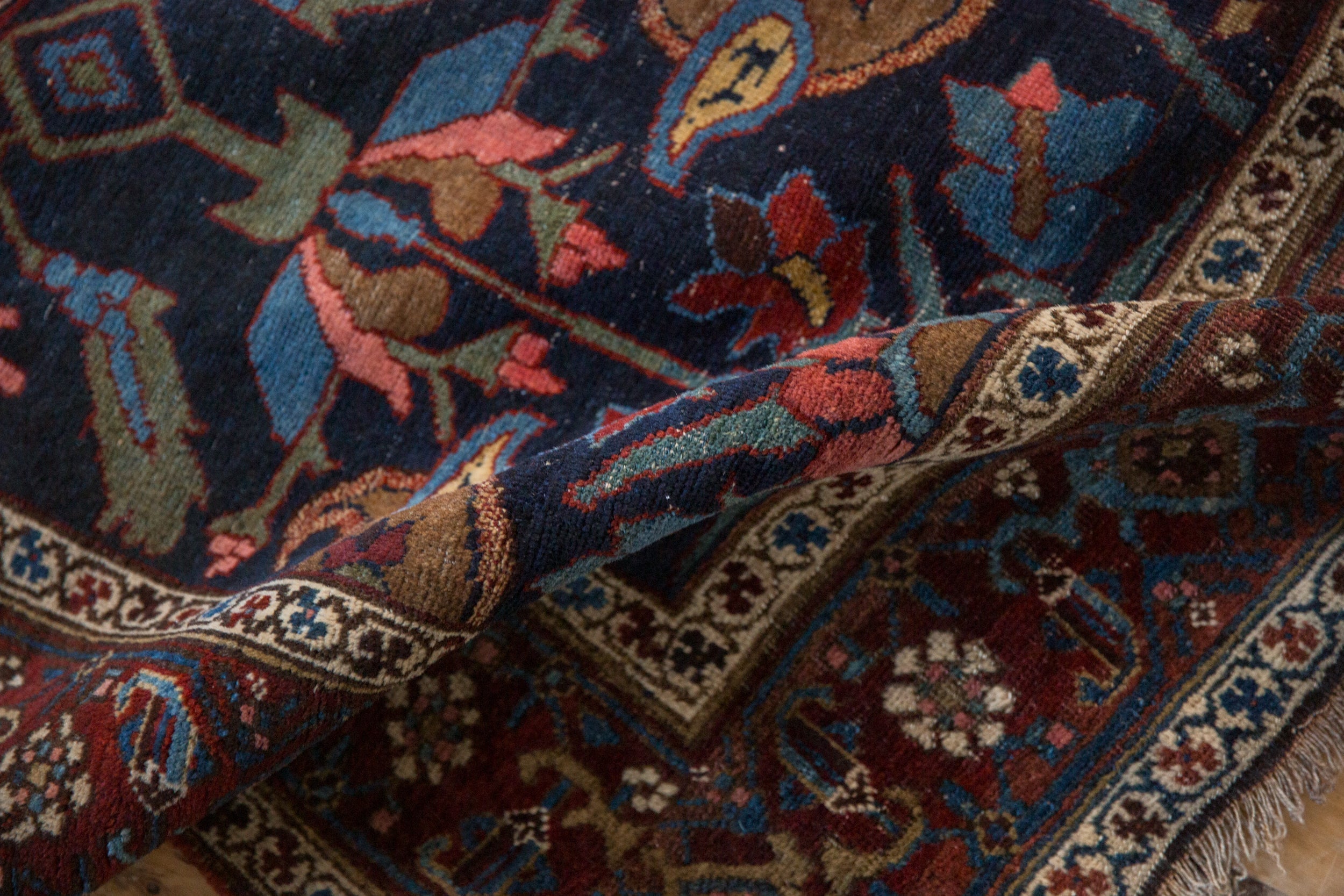 Antique Persian Kurdish Bijar Rug — 1920s | 4'6" x 6'1"