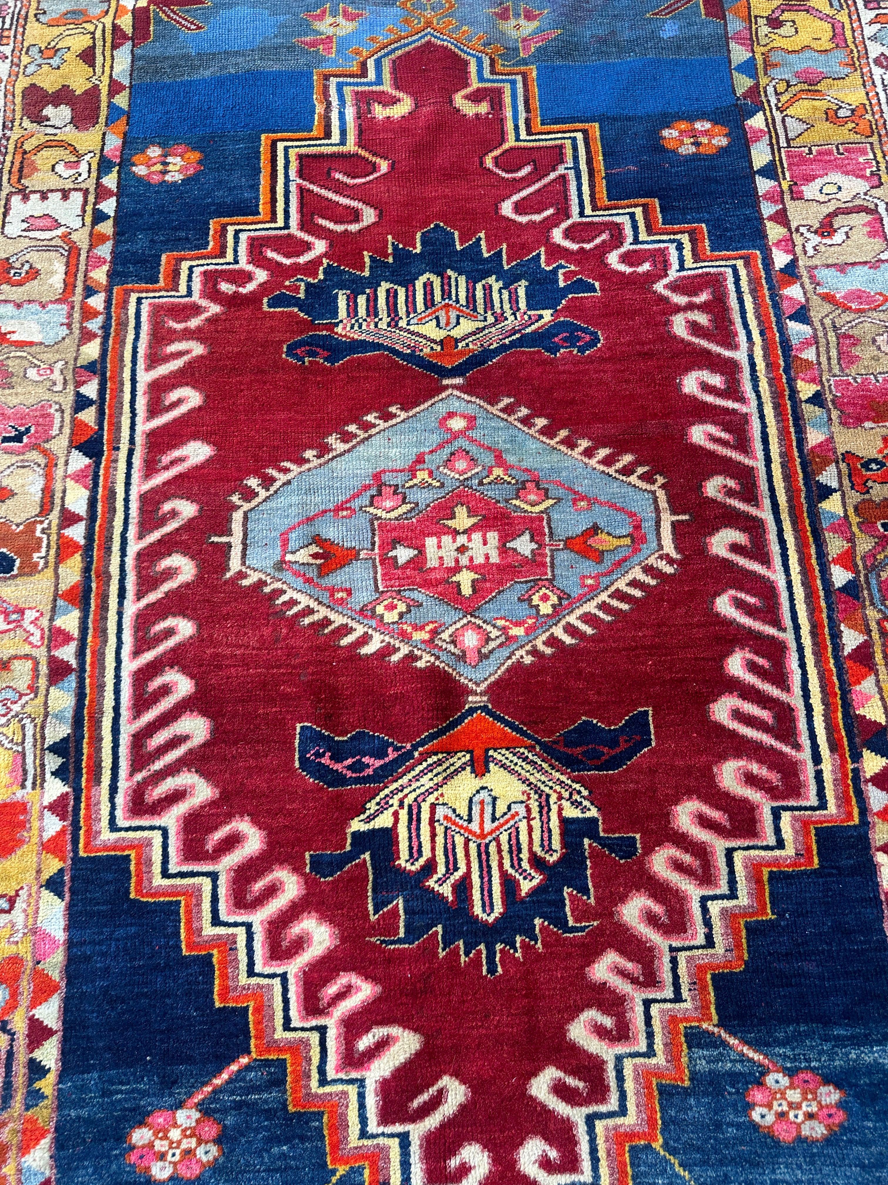 Antique Turkish Milas Rug — Pre-1900 | 4'3" x 5'11"