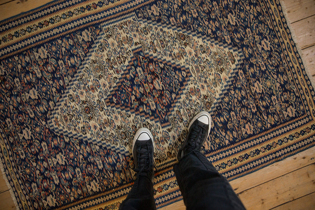 Antique Persian Senneh Kilim — 1920s | 3'8" x 5'1"