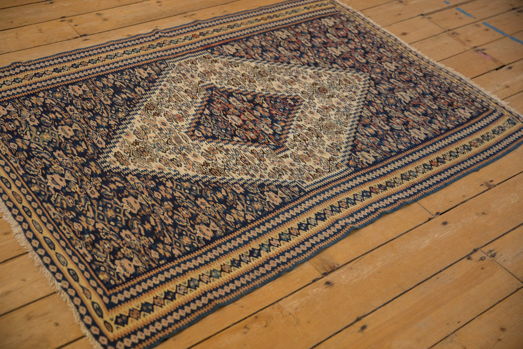 Antique Persian Senneh Kilim — 1920s | 3'8" x 5'1"