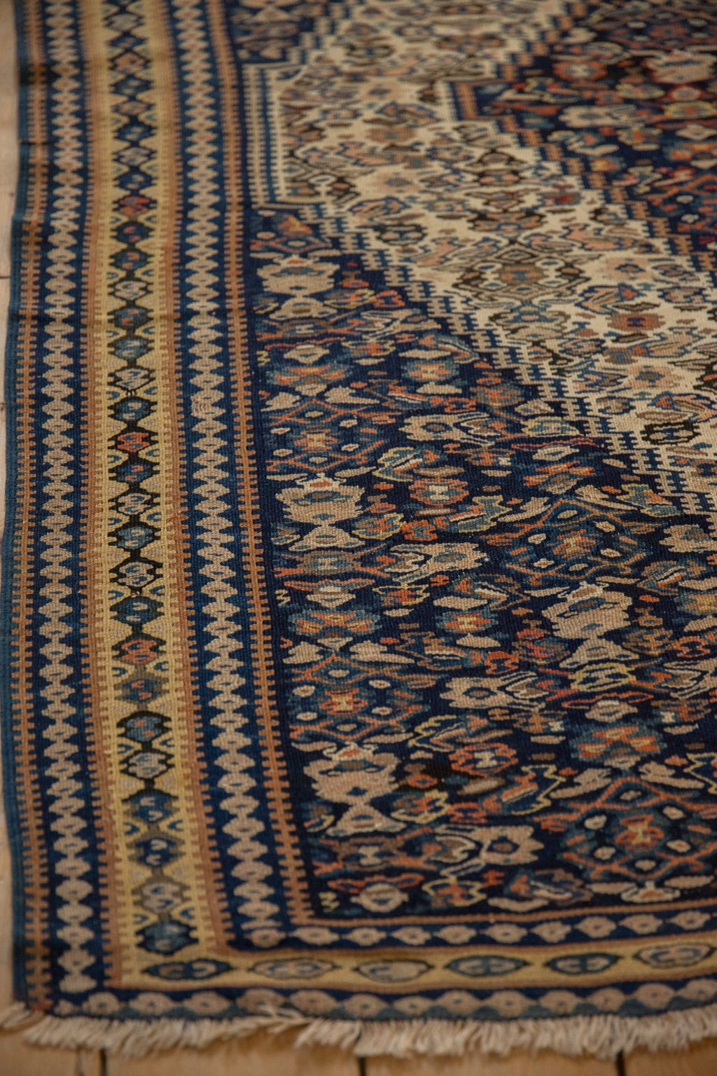 Antique Persian Senneh Kilim — 1920s | 3'8" x 5'1"