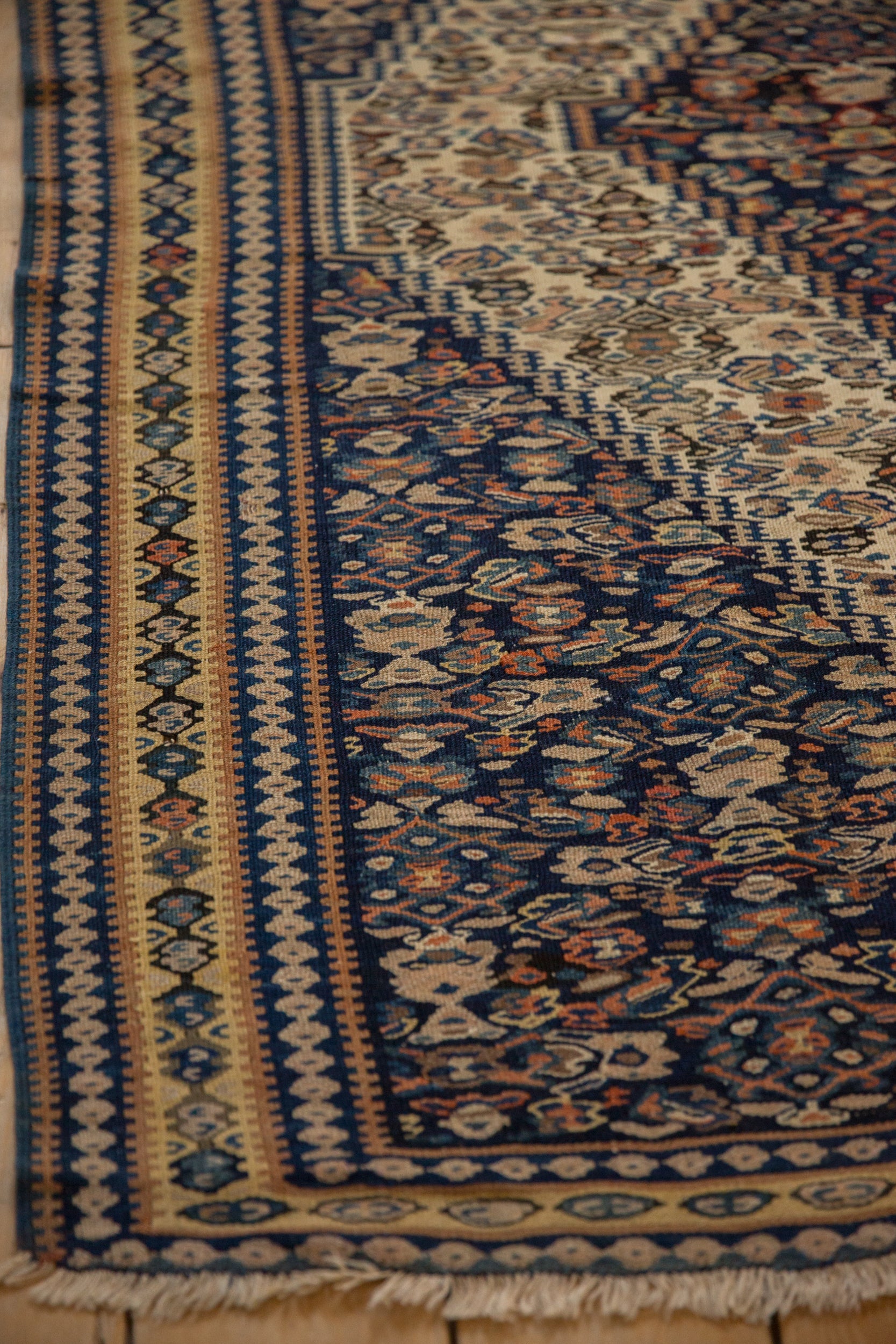 Antique Persian Senneh Kilim — 1920s | 3'8" x 5'1"
