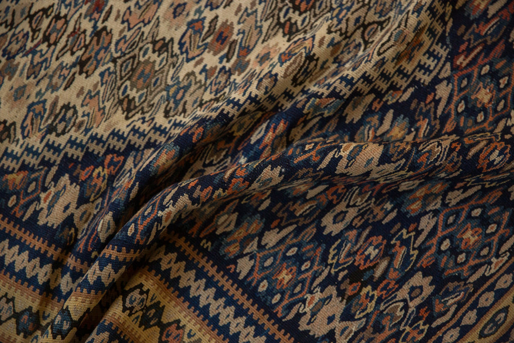 Antique Persian Senneh Kilim — 1920s | 3'8" x 5'1"