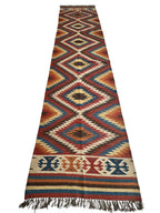Vintage Afghan Kilim Runner — 2'8" x 12'4"