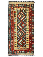 New Afghan Kilim Runner — 3'3" x 6'7"