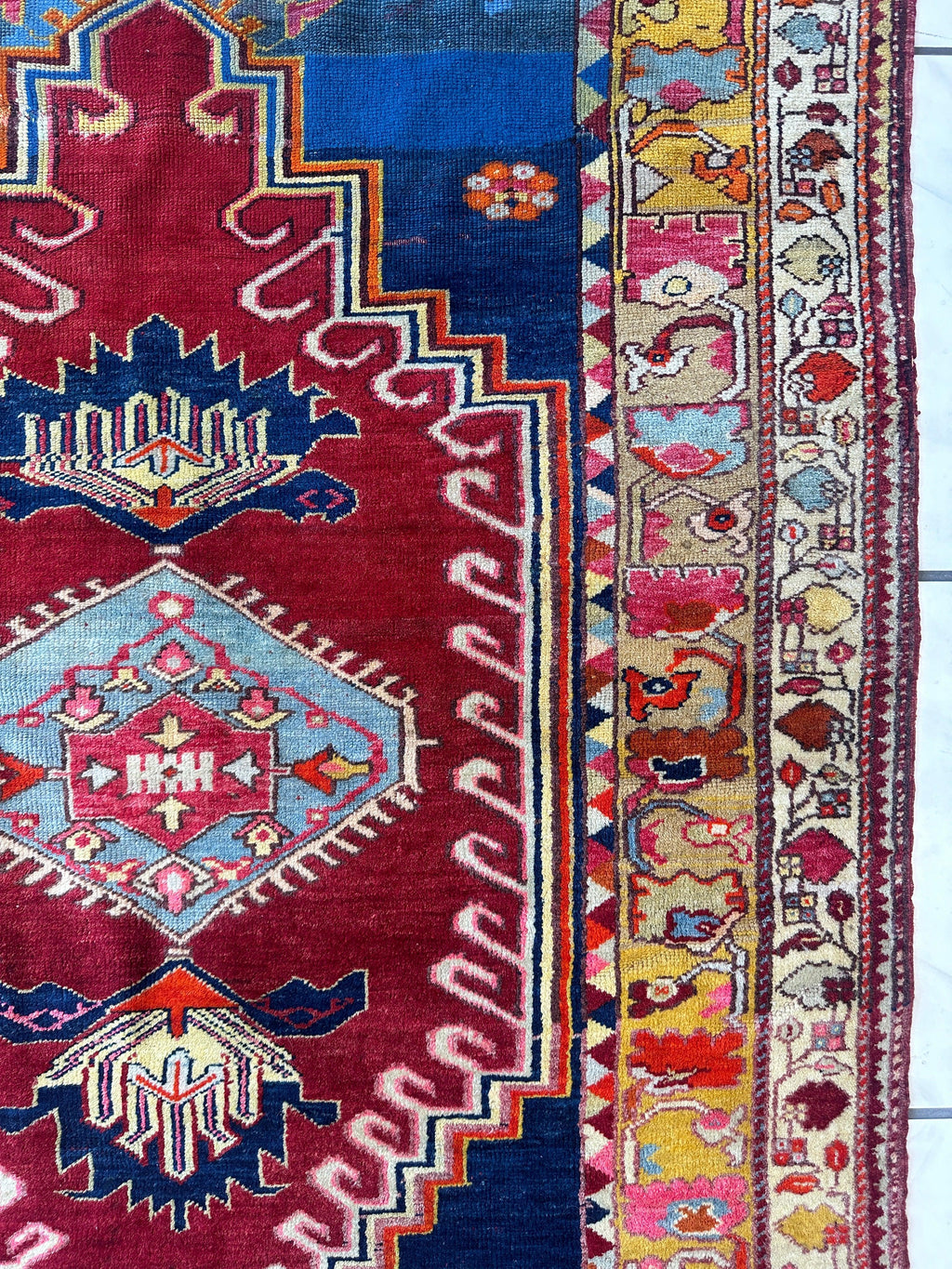Antique Turkish Milas Rug — Pre-1900 | 4'3" x 5'11"