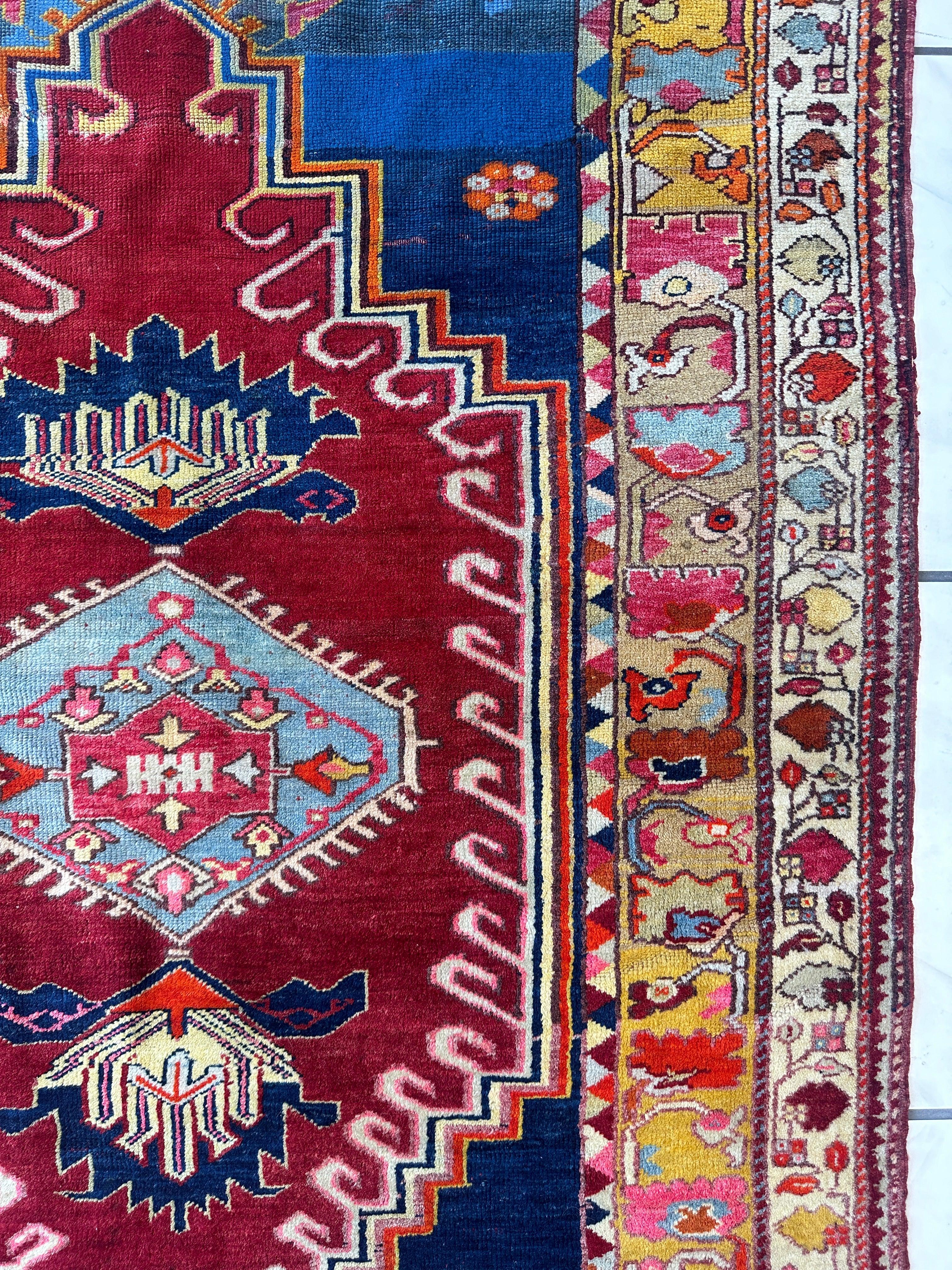 Antique Turkish Milas Rug — Pre-1900 | 4'3" x 5'11"