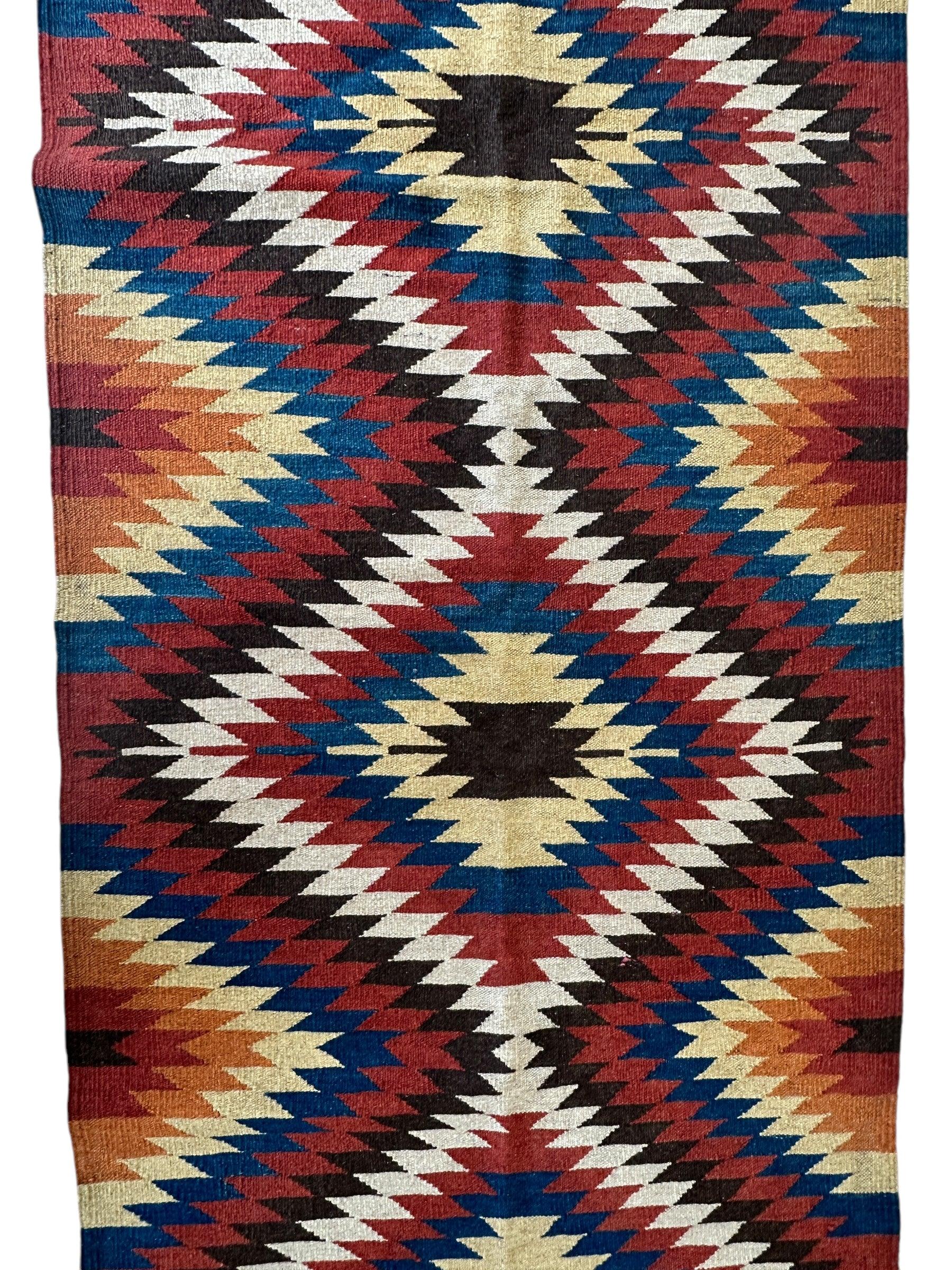 Vintage Afghan Kilim Runner — 2'8" x 12'4"