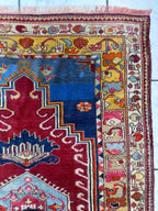 Antique Turkish Milas Rug — Pre-1900 | 4'3" x 5'11"