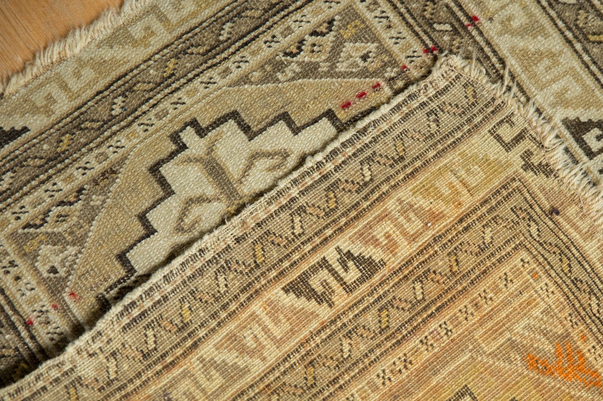 Antique Caucasian Square Rug Mat — 1910s | 2' x 2'4"
