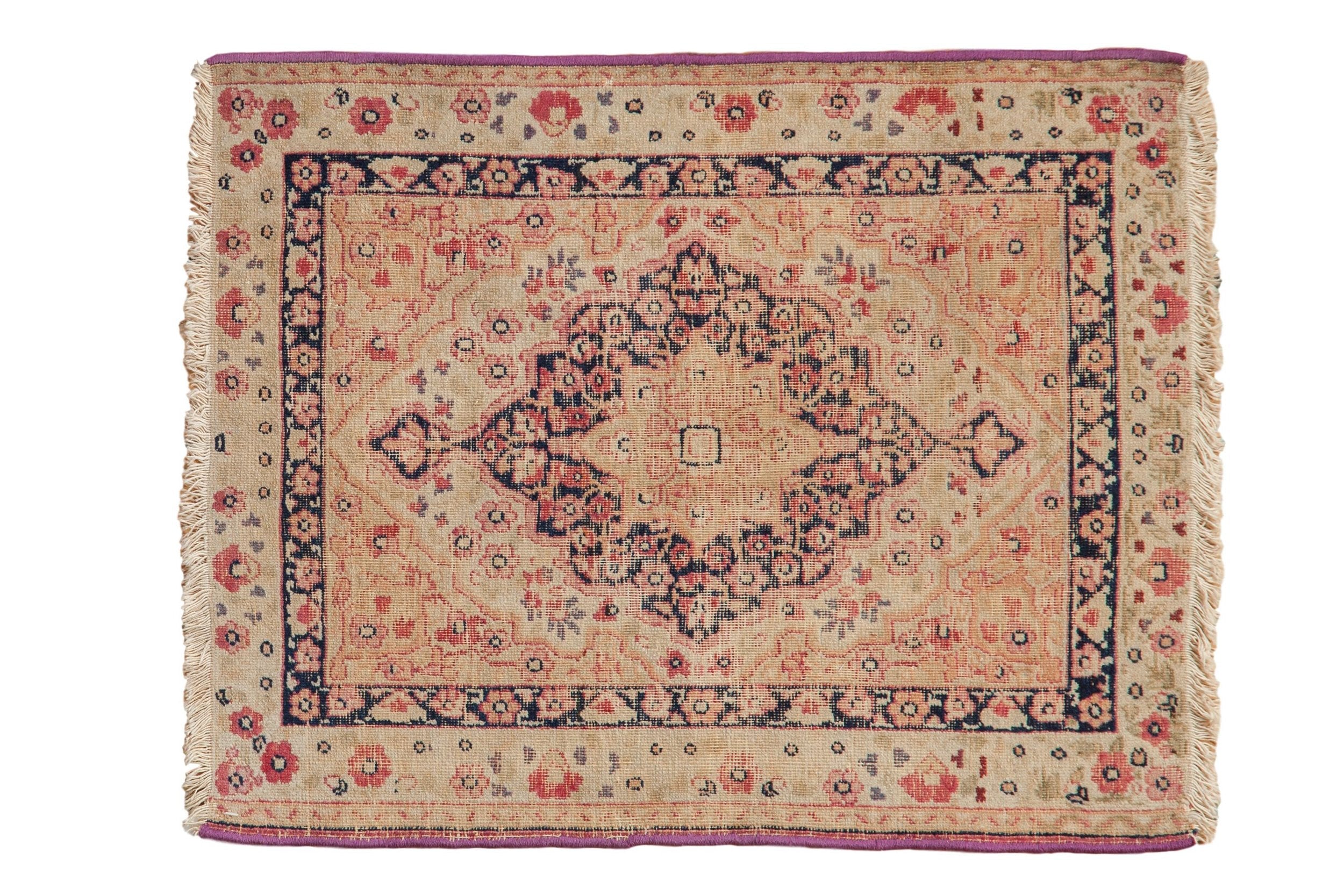 Antique Persian Kerman Rug Mat — 1910s | 2' x 2'5"
