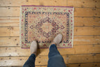 Antique Persian Kerman Rug Mat — 1910s | 2' x 2'5"