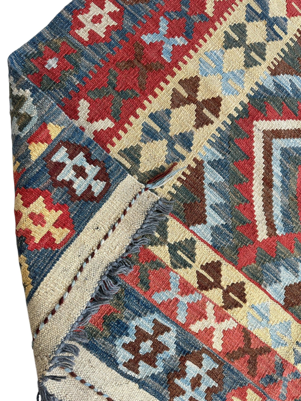 New Afghan Kilim Runner — 3'3" x 6'7"