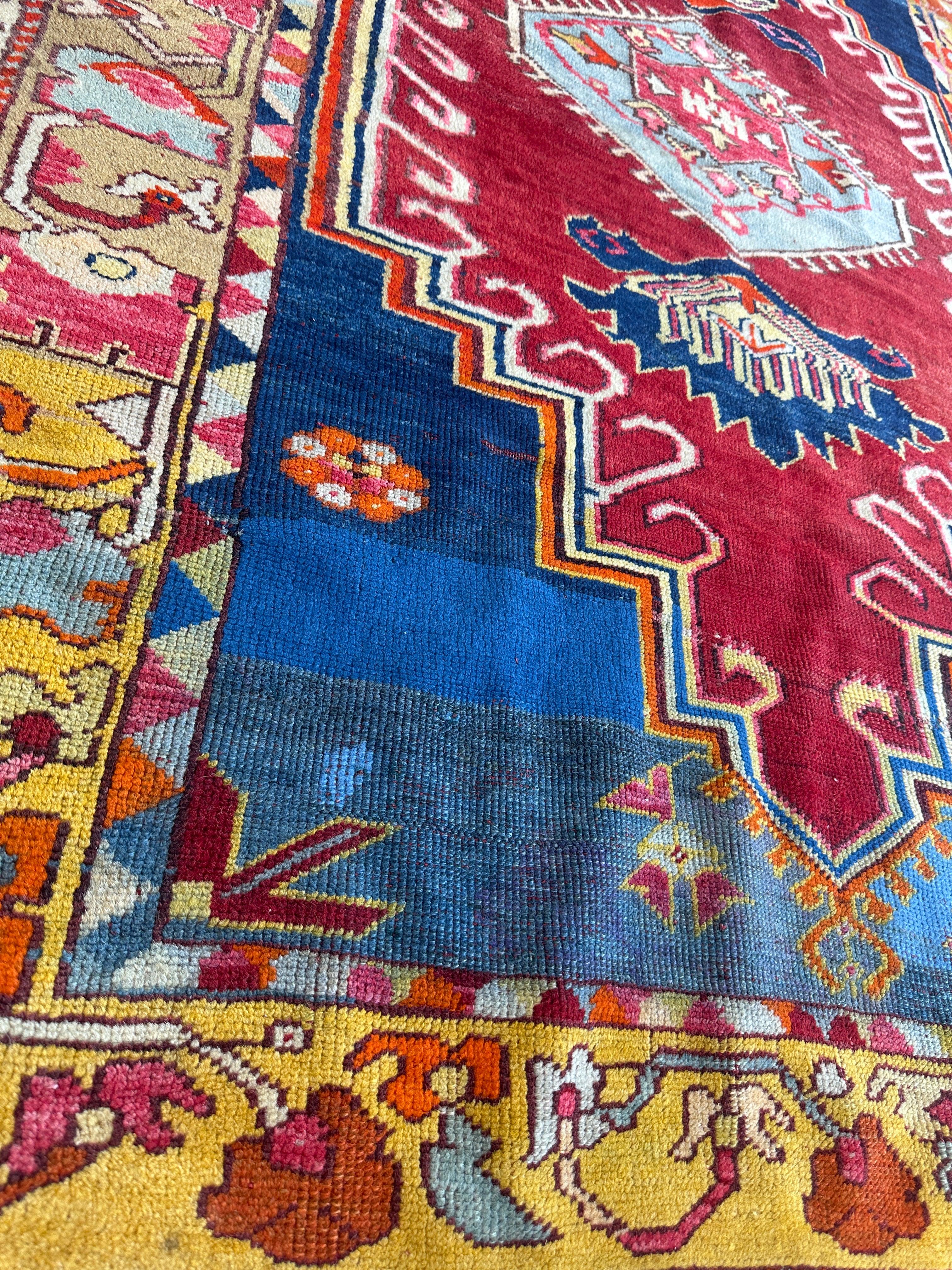 Antique Turkish Milas Rug — Pre-1900 | 4'3" x 5'11"