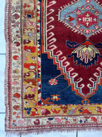 Antique Turkish Milas Rug — Pre-1900 | 4'3" x 5'11"