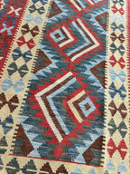 New Afghan Kilim Runner — 3'3" x 6'7"