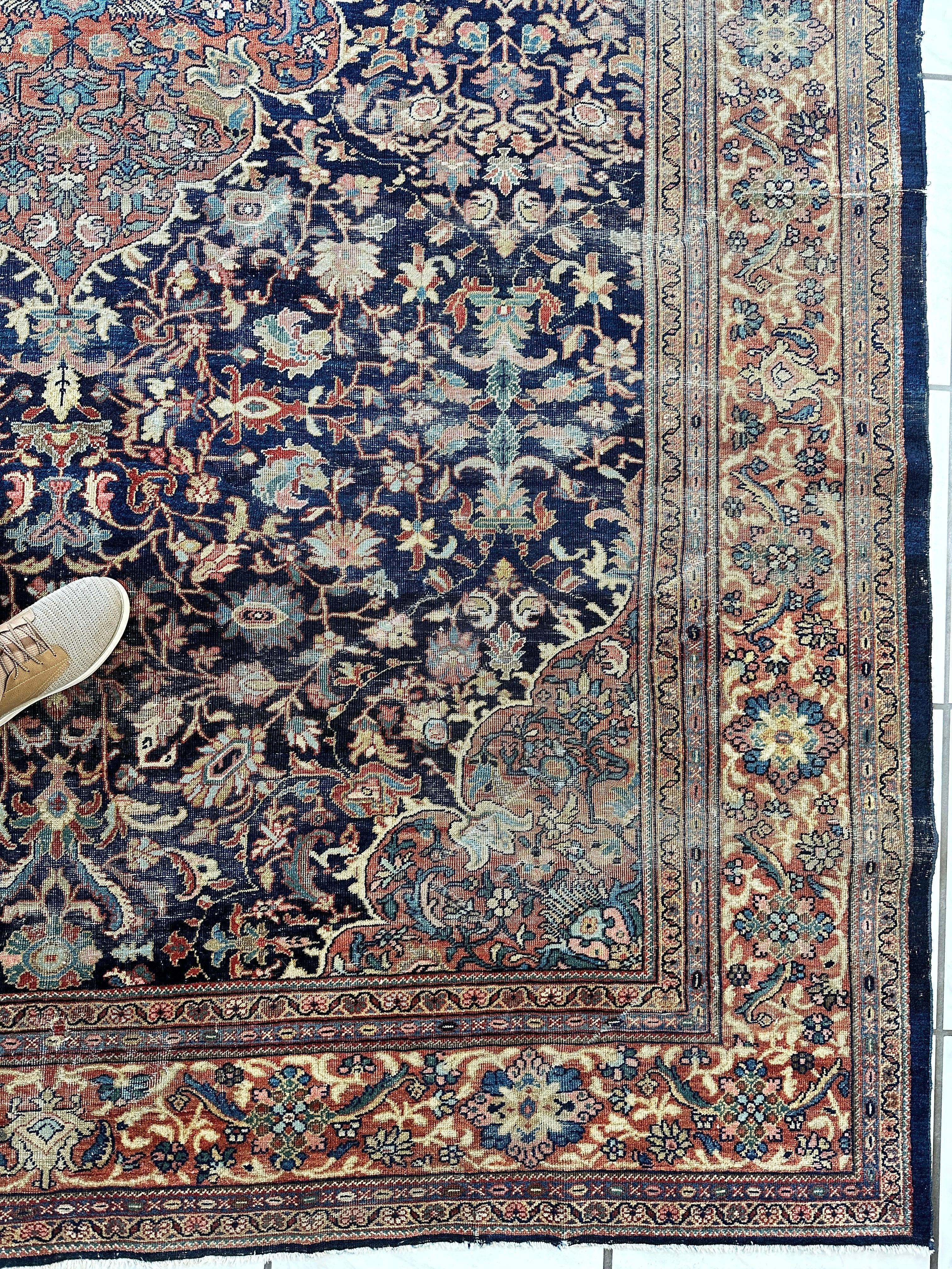 Antique Persian Mahal Rug — Circa 1900 | 8'3" x 12'