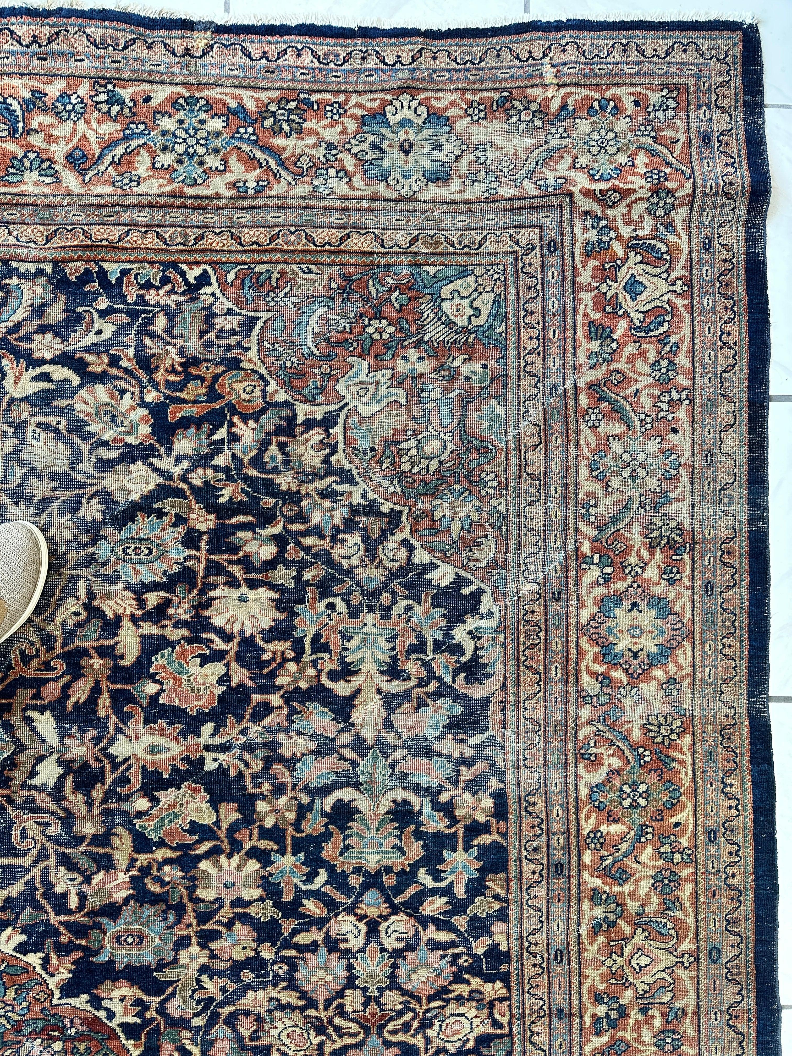 Antique Persian Mahal Rug — Circa 1900 | 8'3" x 12'