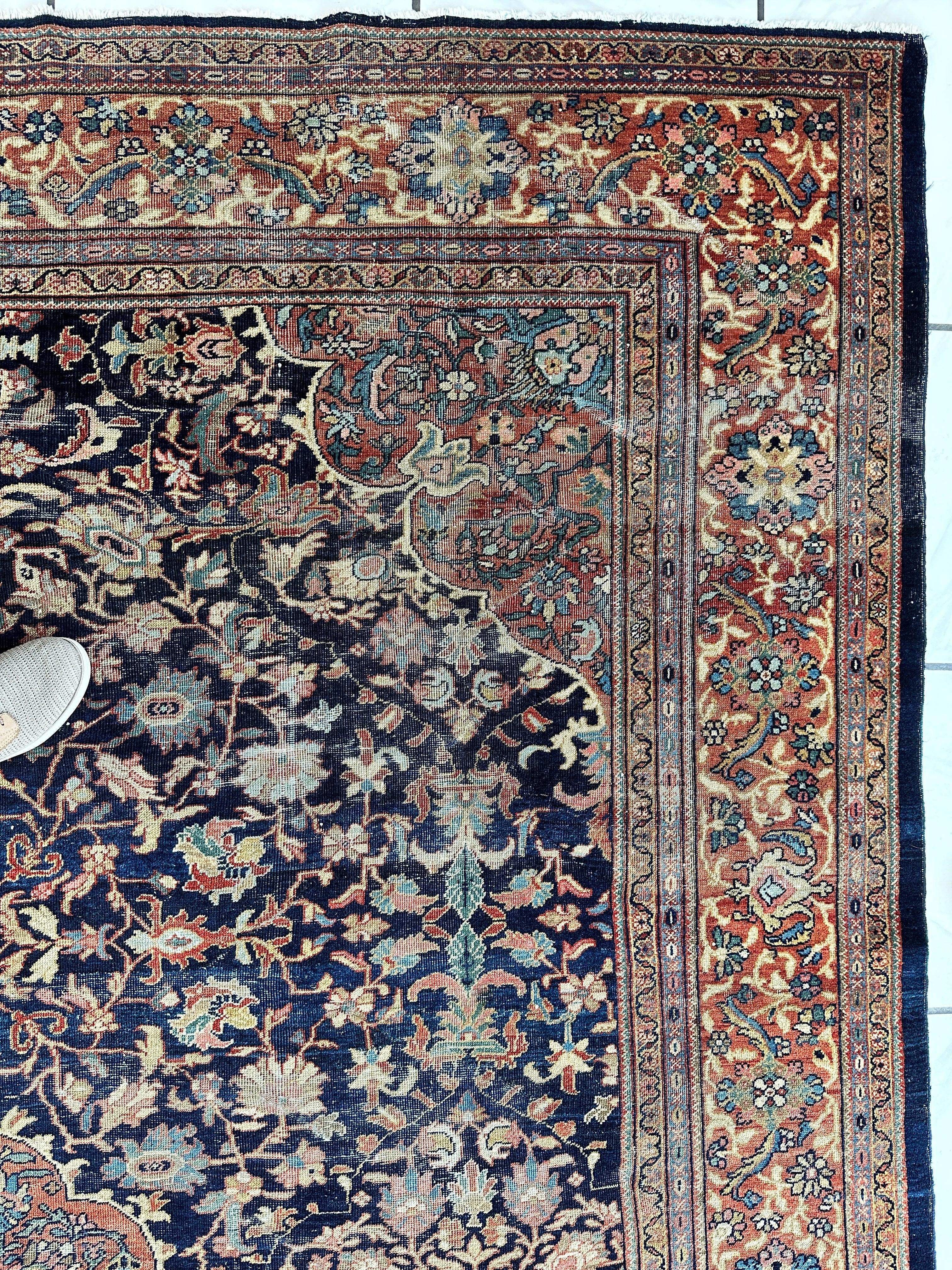 Antique Persian Mahal Rug — Circa 1900 | 8'3" x 12'