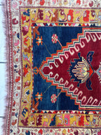Antique Turkish Milas Rug — Pre-1900 | 4'3" x 5'11"
