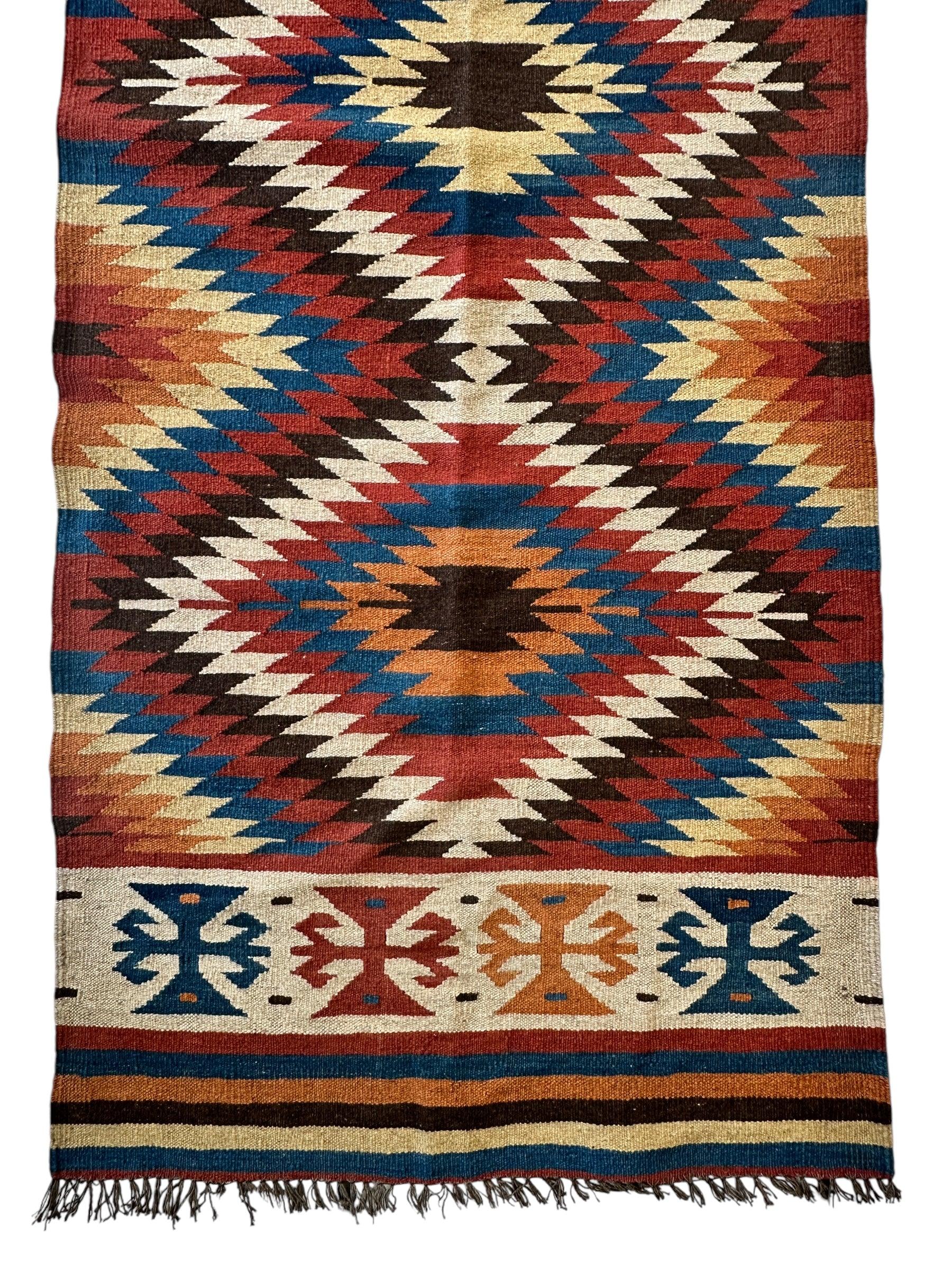 Vintage Afghan Kilim Runner — 2'8" x 12'4"