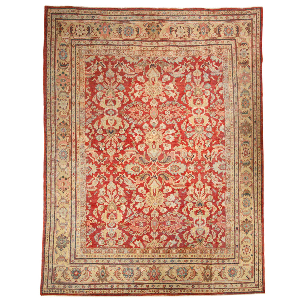 Vintage Persian Mahal Carpet — 1930s | 9' × 11'6"