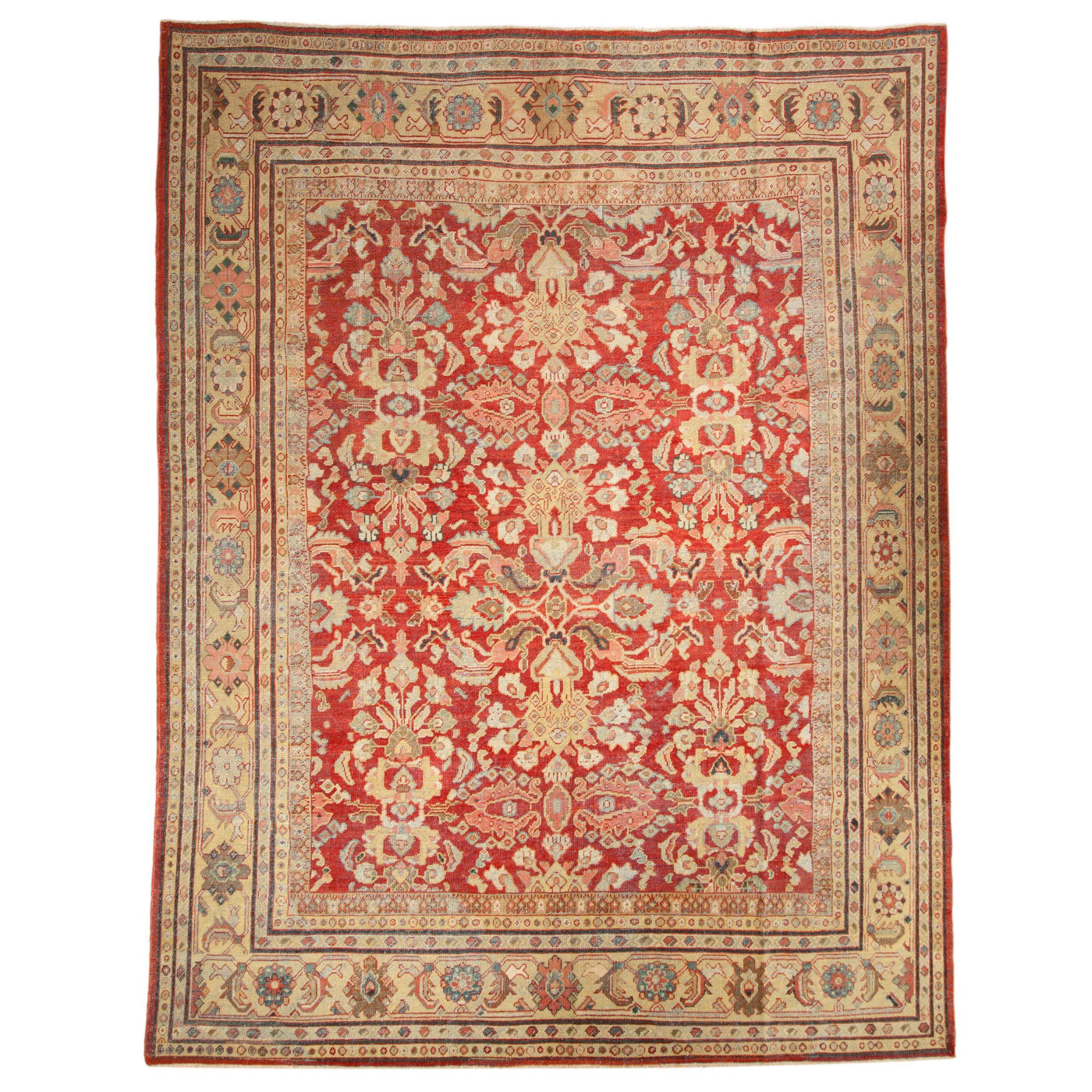 Vintage Persian Mahal Carpet — 1930s | 9' × 11'6"