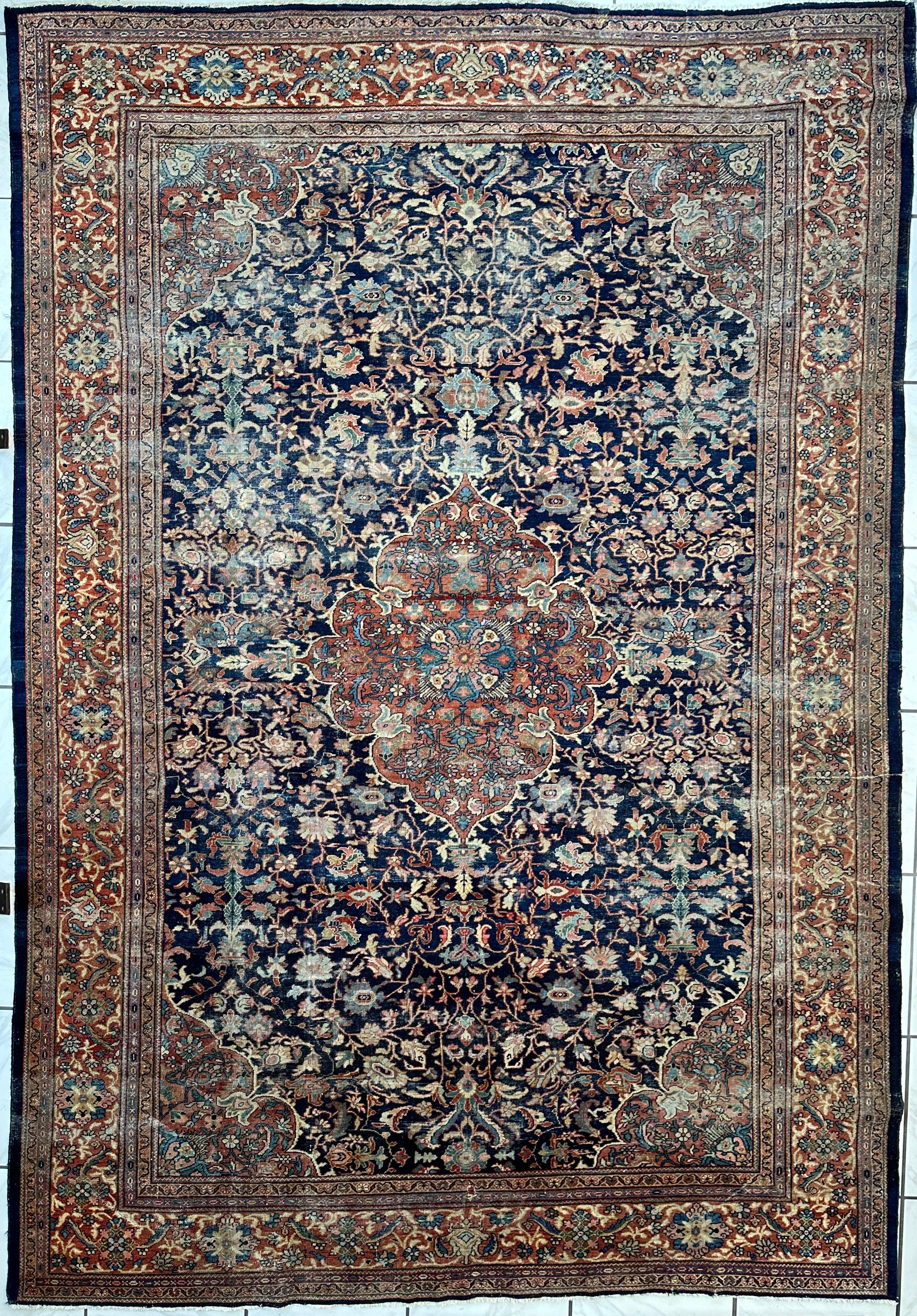 Antique Persian Mahal Rug — Circa 1900 | 8'3" x 12'