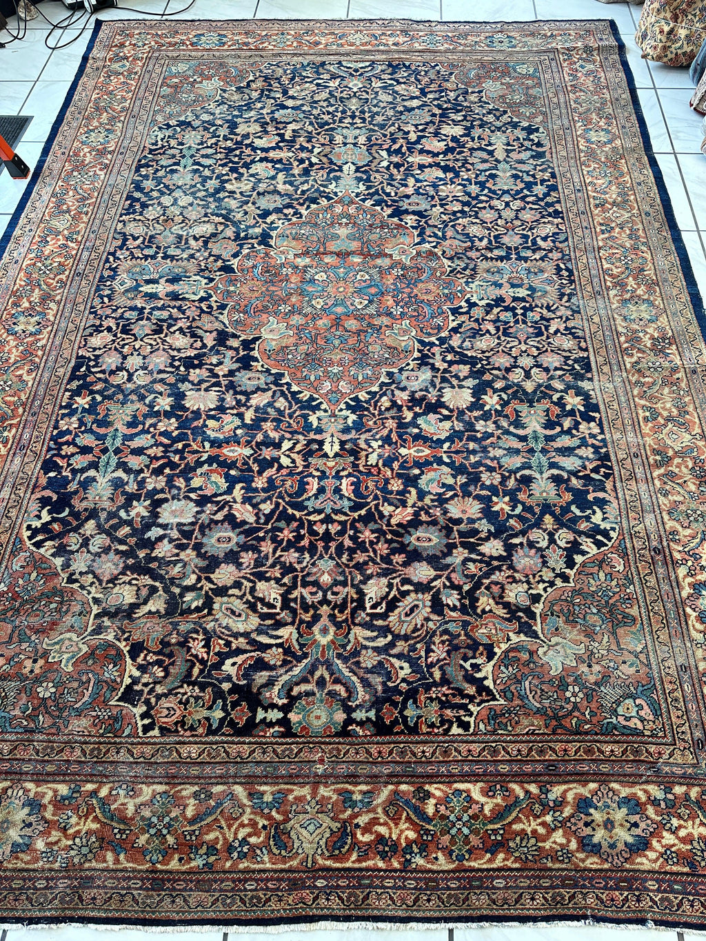 Antique Persian Mahal Rug — Circa 1900 | 8'3" x 12'
