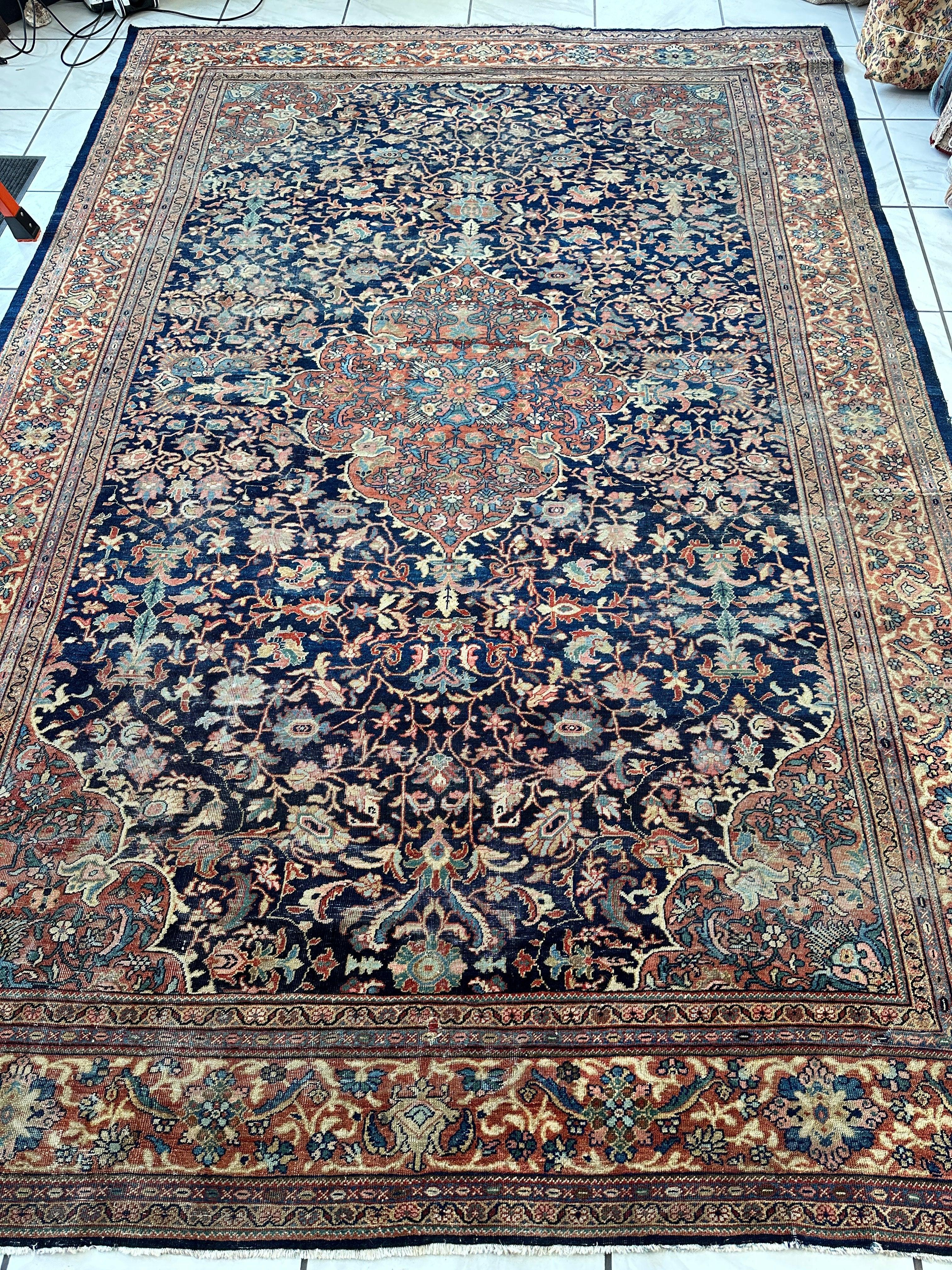 Antique Persian Mahal Rug — Circa 1900 | 8'3" x 12'