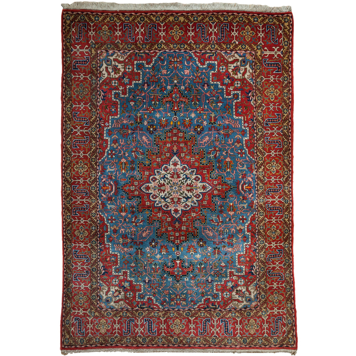 Vintage Persian Qom Rug — 1960s | 4'4" x 6'8"