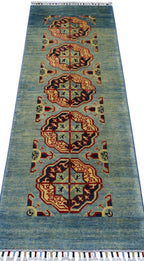 Afghan Kazak Runner — Late 20th Century | 2'1" x 5'7"