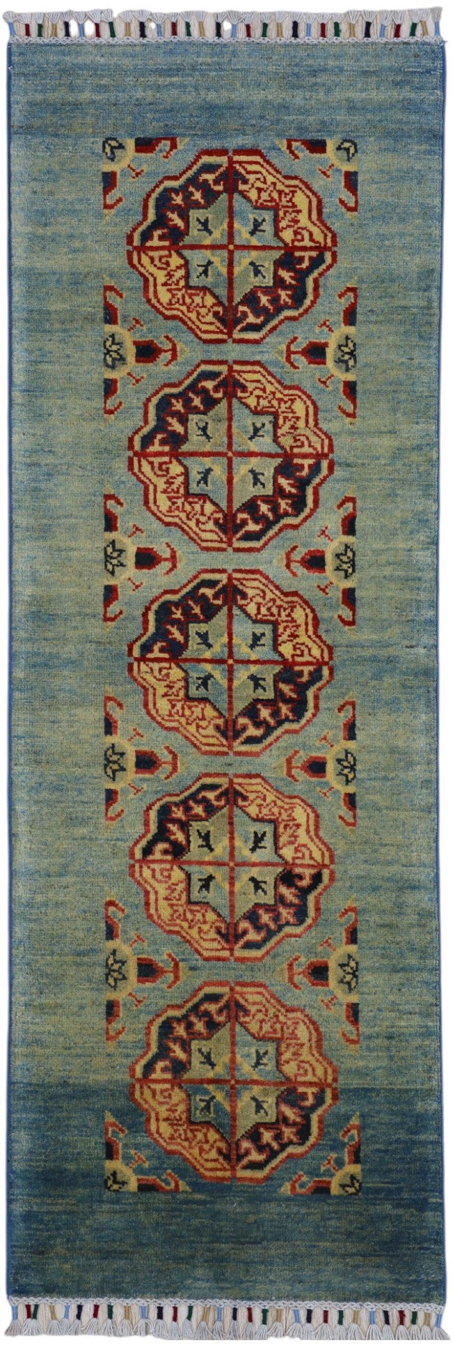 Afghan Kazak Runner — Late 20th Century | 2'1" x 5'7"
